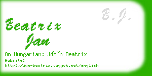 beatrix jan business card